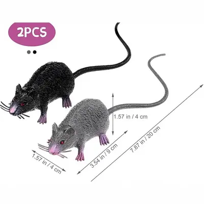 22 cm fare kedi oyuncağı, komik şaka oyuncağı, kediler ve evcil hayvanlar için - 3