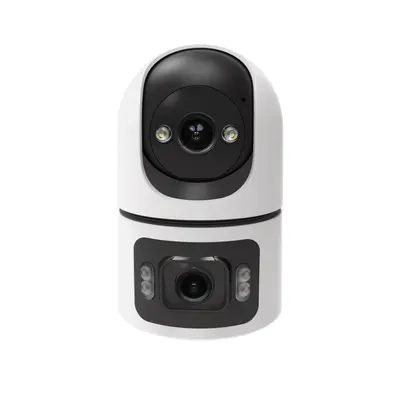 WiFi6 Tuya Smart-Kamera 4 Megapixel App-Fernsteuerung Dual-Objektiv Dome Indoor-Monitor