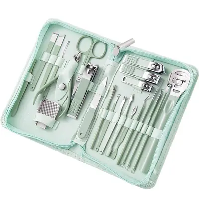Edelstahl-Pediküre-Werkzeugsatz mit Nagelscheren und Pinzetten - 6