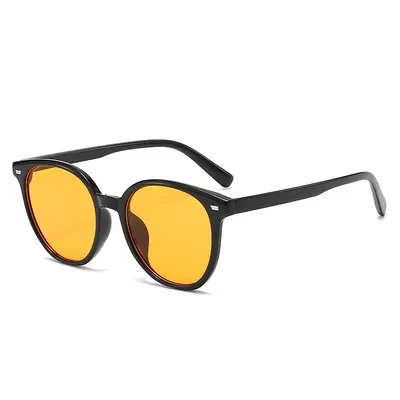 Round Frame Unisex Sunglasses, Small Face-Slimming Style, UV-Protection - 9