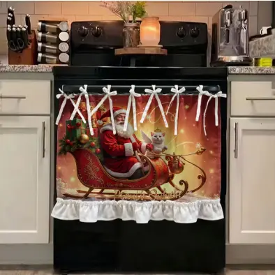 Mutfak Önlüğü ve Fırın Kılıfı Perde, Sonbahar ve Noel Dekorasyonu - 3