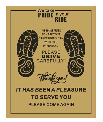 Disposable Waterproof Kraft Paper Car Floor Mats for Car Wash Shops - 11