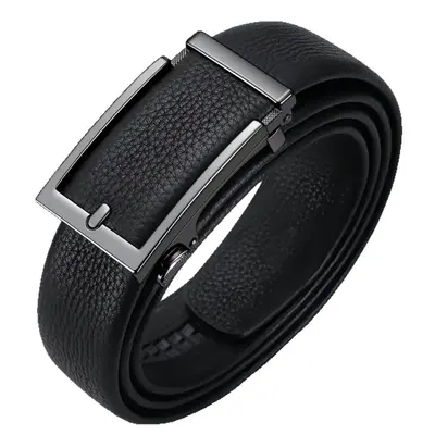 [First Layer Cowhide] Genuine Leather Men's Belt with Inner Buckle and Open End for Young and Middle-Aged Adults, Casual and Trendy Versatile Pants Belt - 6