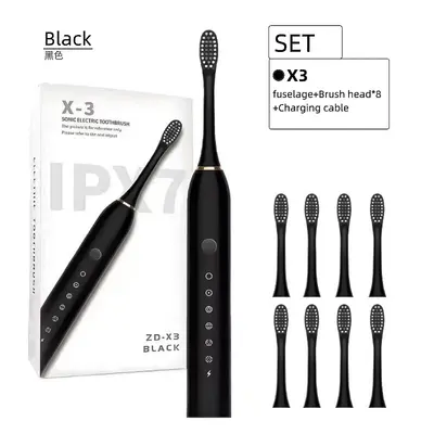 Adult Fully Automatic Sonic Electric Toothbrush, Soft Bristles, Rechargeable, Waterproof - 11