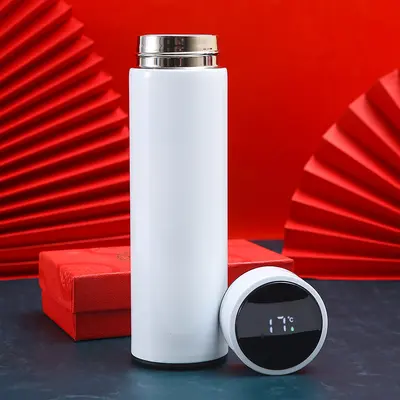 Smart Temperature Display 304 Stainless Steel Thermos Cup, Double-Wall - 7