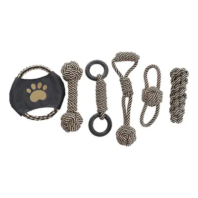 Interactive Woven Cotton Rope Dog Toy, Durable, Chew and Dental Cleaning - 6