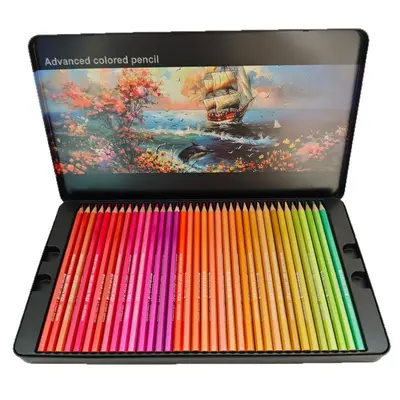 Professionelles Ölpastell-Buntstift-Set 72 Farben mit Metallbox für Kunstmalerei und Handzeichnungen