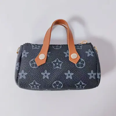 Printed PVC Coin Purse, Mini Pillow Bag with Single Shoulder Strap - 12