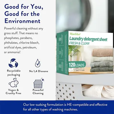Long-Lasting Fragrance Laundry Sheets for Washing Machines - 5