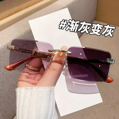 2026 Square Frame Color-Changing Sunglasses, Unisex, Outdoor UV Protection - 11