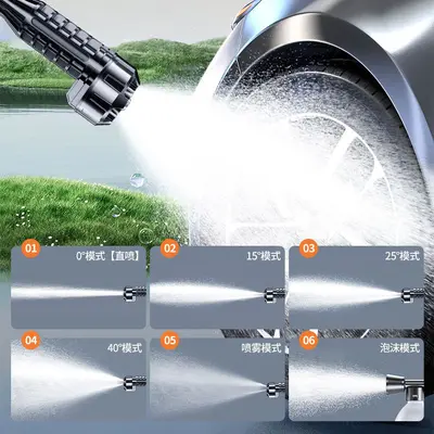 Dai Sheng kabelloses Autowaschgerät für den Haushalt, Hochdruck-Wasserpistole zum Autowaschen, Ultrahochdruck, aufladbar mit extrastarkem Lithium-Akku und Druckverstärkung