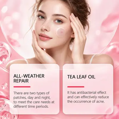 Heart and Round Hydrocolloid Pimple Patches, Pus-Absorbing and Makeup-Compatible - 3