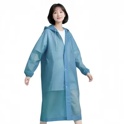 Büyük Saçak Yağmurluk Yetişkin Uzun Boy Tüm Vücut Su Geçirmez Yağmur Seyahat Taşınabilir Outdoor Dağcılık Yürüyüş Dış Giyim Yağmur Pelerini Toptan - 6