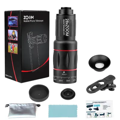 Sınır ötesi toptan 18X 28X 36X cep telefonu harici telefoto lens yüksek çözünürlüklü monoküler teleskop konser fotoğrafçılığı - 13