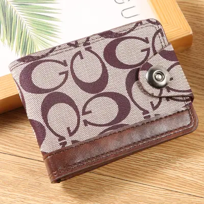 New Men's Short Wallet with Multiple Card Slots and Large Capacity - 9