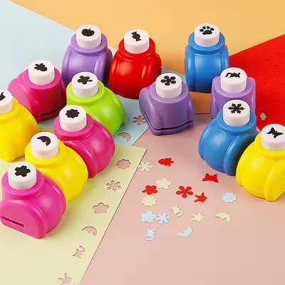 Stamp Embossing Tool Small Children's Handicraft Set Labor-Saving Hole Punch Kindergarten Journal Five-Pointed Star Lace Scissors