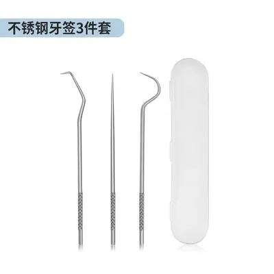 304 stainless steel toothpick set with portable case - 11