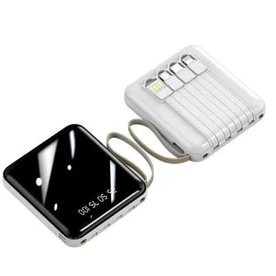 Toptan Mini Şarj Cihazı 3C Sertifikalı 20000mAh Dahili Kablolu Yüksek Kapasiteli Taşınabilir Güç Bankası Uluslararası Hediyelik Ürün - 6