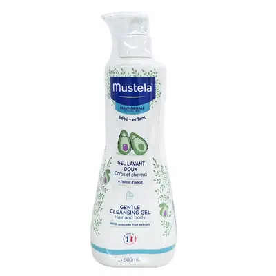 Французский импортный детский шампунь и гель для душа Mustela 500 мл, формула без слёз, гель для душа