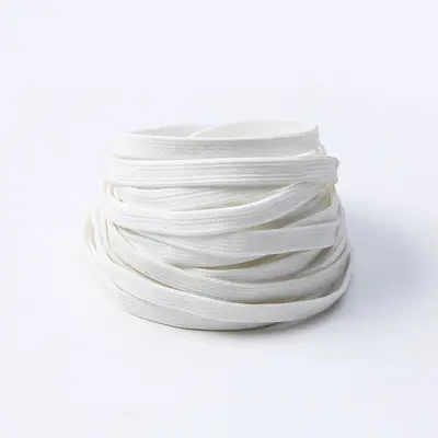 8-10 mm Flat Shoelace, Double-Layer Hollow, Black and White - 10