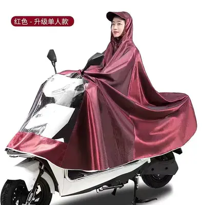 Yağmurluk elektrikli araç panço büyütülmüş ve kalınlaştırılmış motosiklet çift tek erkek ve kadın bisiklet yağmur geçirmez tam vücut ayakları kaplayan - 10