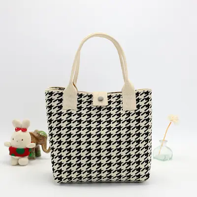 Knitted Tote Bag, Large Capacity, Korean Style Handbag - 11