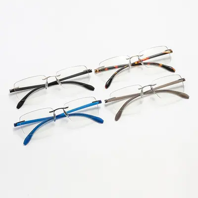 Photochromic Reading Glasses, Frameless, Blue Light Filter, Ultra-Light