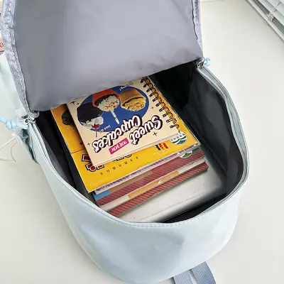 Women's Large Capacity Backpack with Bow, School and Travel - 5