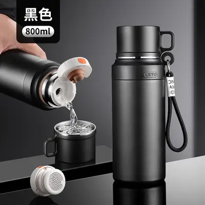 Erkek Termos Bardak 1000ml, 304 Paslanmaz Çelik, Taşınabilir - 8