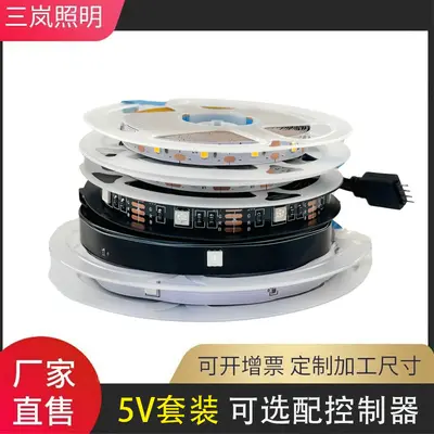 LED kendinden yapışkanlı 5V yumuşak ışık USB ışık şeridi ile dekoratif boyama gece lambası oyuncak ışık süper parlak alçak gerilim renkli çıplak tahta yama - 3