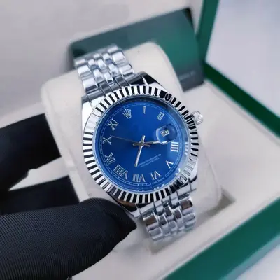 Erkek kuvars saat, 41mm, paslanmaz çelik, su geçirmez, aydınlık