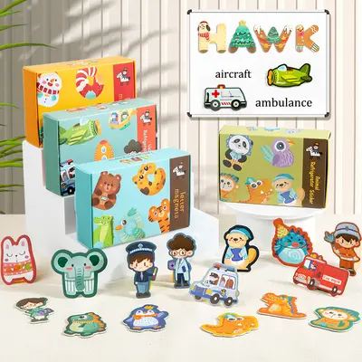Magnetic Educational Fridge Magnet Puzzles for Kids Aged 3-6