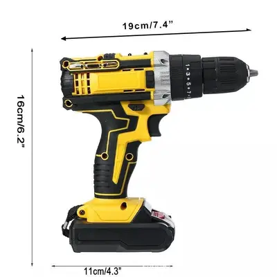 Lithium-ion cordless drill, two-speed