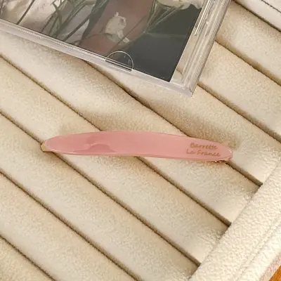 Minimalist Acetate Side Hair Clip, Korean Style - 7