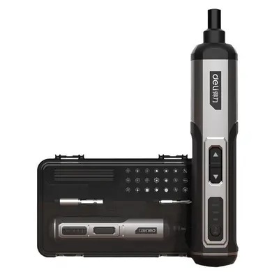 Deli rechargeable electric screwdriver set, mini lithium battery