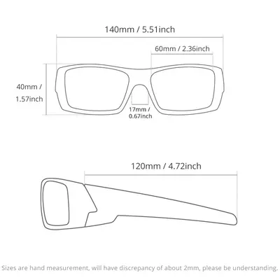 2024 KDEAM Quadratische polarisierte Sonnenbrille KD338, Radbrille