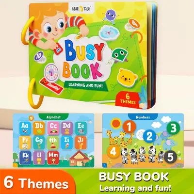 Quiet Book Busy Book, Multi-Theme Children's Activity Book - 7