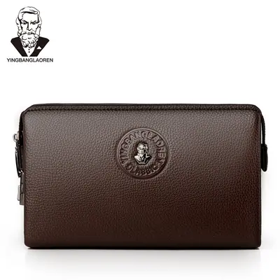 Yingbang Men's Handbag with Password Lock, Large Capacity Business Wallet - 2