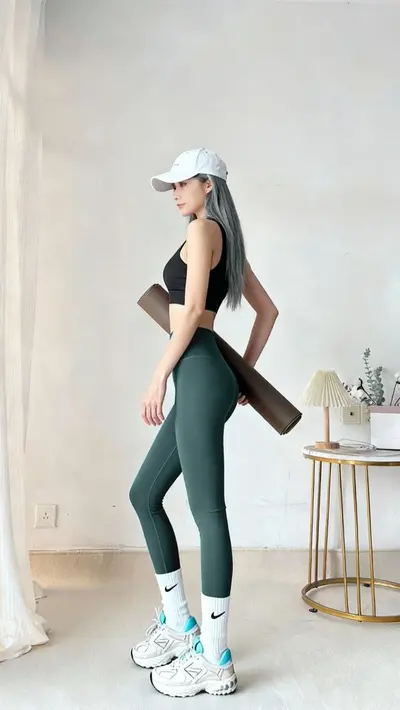 Damen-Yogahose Po-Lifting schnelltrocknend - 11