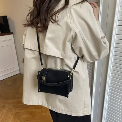 Retro Women's Single-Shoulder Crossbody Bag, Small Square Style - 5