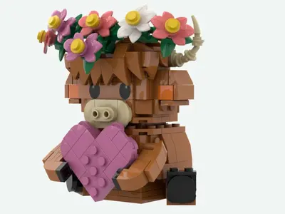 Highland Cow Building Block Set, Multiple Designs Desktop Ornament - 8