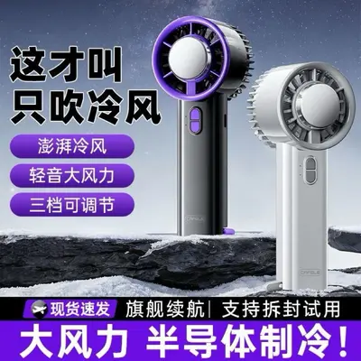 Portable Handheld Desktop Mini Fan with Semiconductor Cooling, Rechargeable