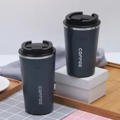 定制不锈钢咖啡杯双层真空保温杯·办公车载休闲水杯广告礼品杯 - 9