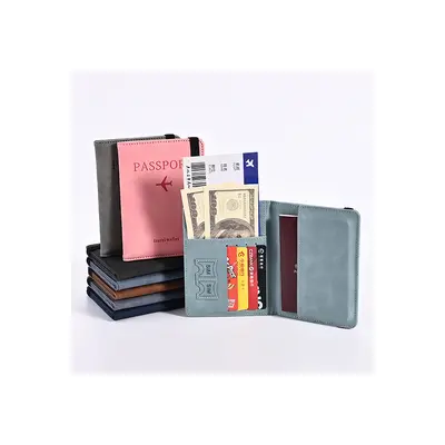 PU-Leder Reisepass-Brieftasche mit RFID-Schutz