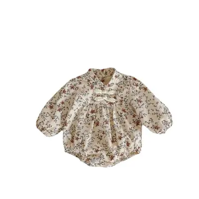 Kız Bebek Qipao Tarzı Tulum Takımı, İlkbahar Sonbahar