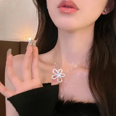 Strass-Quasten-Halskette, edles Design Schlüsselbein-Kette