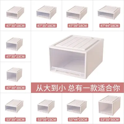 Storage box with drawers, multi-layer, transparent plastic - 2
