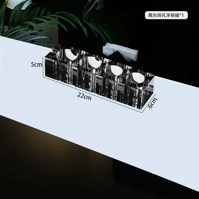 Diamond Design Toothbrush Holder Bathroom Storage Set - 11