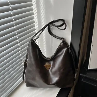 Retro Commuter Tote Bag for Women, Large Capacity, Casual Single Shoulder Bag - 9