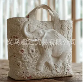 Handmade Tote Bag with Fox, Turtle and Book Pattern, Travel Bag - 11